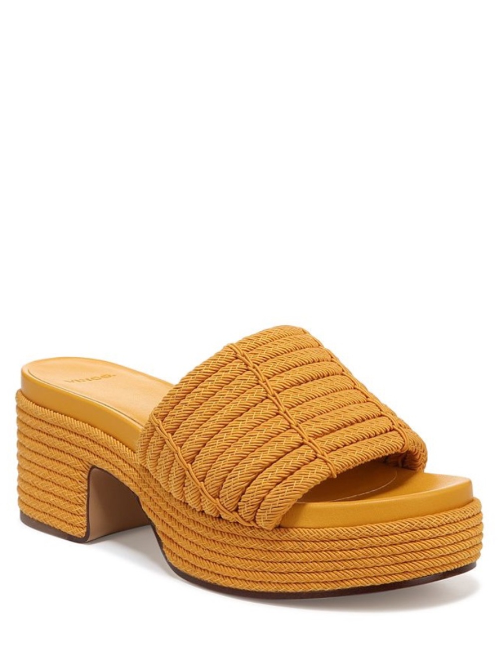 VINCE Margo Cord Platform Sandals Papaya Size 7.5